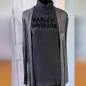 Black On Gray Sleeveless Sweater